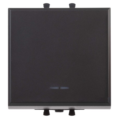 4412152 | Кнопка одноклавишная модульная, Avanti, Черный матовый, 2 модуля