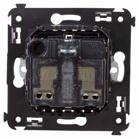 4412003 | Розетка в стену, 2P+E, с з/ш, Avanti, Черный матовый-2