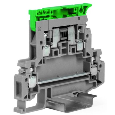 ZDA510GR | Держатель предохранителя. Двух-уровневый. 4 кв. мм. Серый. С диодным индикатором на 115-230 вольт (AC/DC).