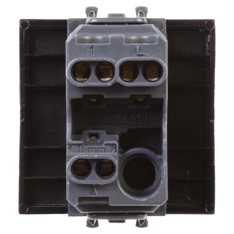 4402112 | Переключатель одноклавишный модульный, "Avanti", "Черный квадрат", 2 модуля-2