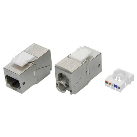 RNK5EF90TL | Модуль Keystone RJ45 CAT 5E экранированный (STP), 180 градусов, серебристый