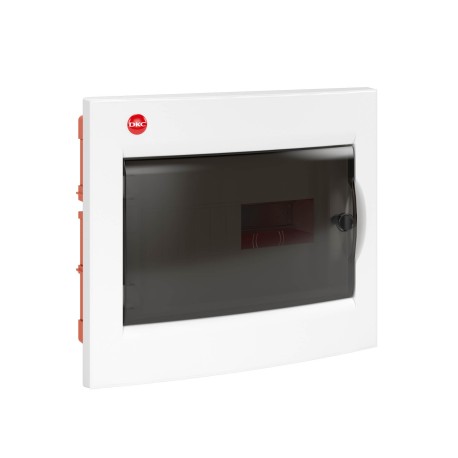 81912 | Щиток встраиваемый с дверцей 12 мод., IP41, белый, с клем.блок.1х87512 и замком