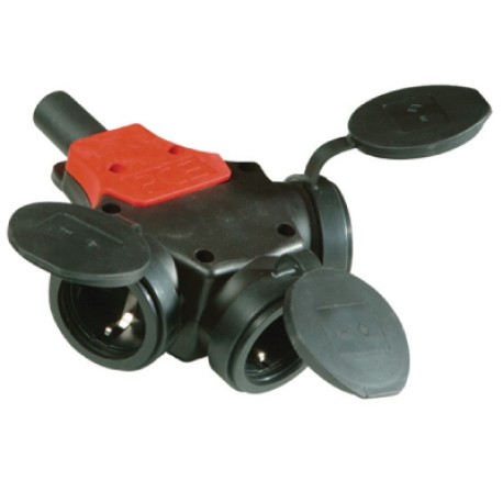 DISS310163 | Розетка тройник с крышкой