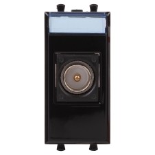 Розетка TV оконечная модульная, "Avanti", "Черный квадрат", 1 модуль