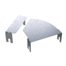 Крышка на угол горизонтальный изменяемый СРО 0-45°, осн.150, 0.8мм