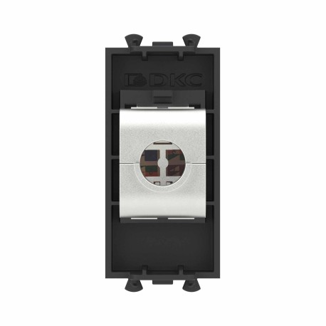 4412791 | Компьютерная розетка RJ-45 без шторки модульная, кат.6 экранированная, "Avanti", "Черный матовый", 1 модуль-3