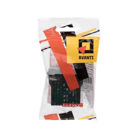 4404131 | Диммер поворотный модульный, "Avanti", "Закаленная сталь", 1 модуль-4