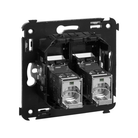 4412364 | Компьютерная розетка RJ-45 в стену, кат.5e двойная экранированная,Avanti, Черный матовый-3