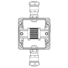 Ex клеммная коробка из алюминия: 1Ex e IIC Т5 Gb / Ex tb IIIB T95°C DbIP66: Клеммы 2,5 кв.мм. -6 шт. : А, С: ввод D8-13мм под небронированныйкабель в металлорукаве DT 20мм. Ni - 2 шт.