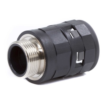 PAS23M25N | Муфта труба-коробка с металлической резьбой DN 23 мм, М25х1,5, полиамид, цвет черный