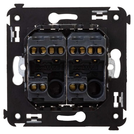 4402114 | Переключатель двухклавишный в стену, "Avanti", "Черный квадрат"-2