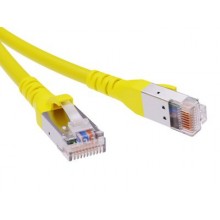 Патч-корд экранированный CAT6A SF/UTP 4х2, LSZH, желтый, 5.0м