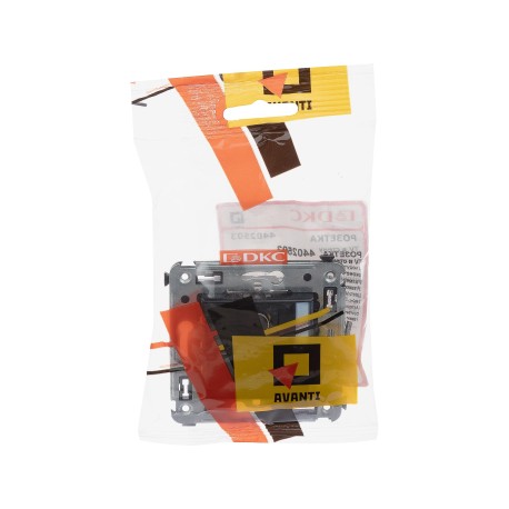 4402503 | Розетка TV оконечная в стену, "Avanti", "Черный квадрат"-4