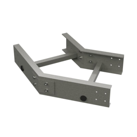 GLG41040R | Угол горизонтальный 45° 400х100 R300, стеклопластик