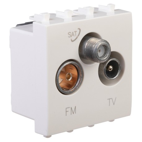 4400532 | Розетка TV-FM-SAT модульная, "Avanti", "Белое облако", 2 модуля-1