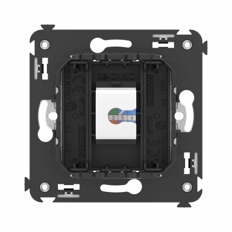 4412613 | Телефонная розетка RJ-12 без шторки в стену одинарная, "Avanti", "Черный матовый"-3