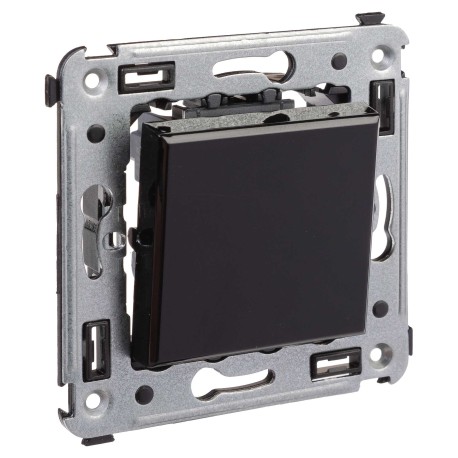 4402103 | Выключатель одноклавишный в стену, "Avanti", "Черный квадрат"-1