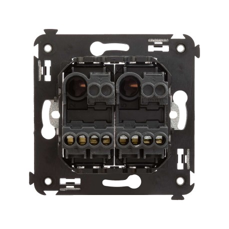 4404154 | Кнопка двухклавишная в стену, Avanti, Закаленная сталь-2