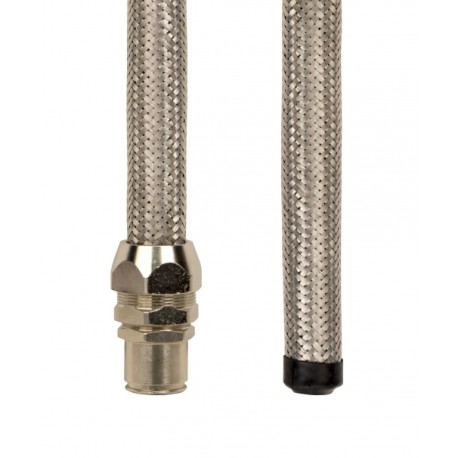 607ETX010 | Металлорукав DN 10мм в гладкой EVA изоляции и оплетке из нержавейщей стали, Dвн 10,0 мм, Dнар 15,0, IP66, 50 м