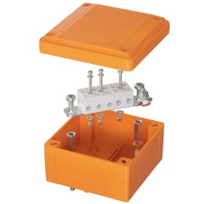 Коробка ответвительная FS пластиковая с гладкими стенками, 100х100х50мм, 5р, 20A, 10мм2, IP56