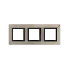 Рамка из металла, "Avanti",  никелированная, 6 модулей