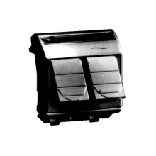 Компьютерная розетка RJ-45, кат.5Е (2 разъема АМР), черная, 2мод.