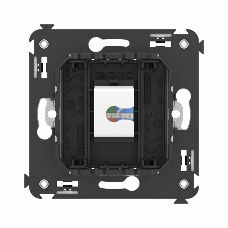 4412693 | Компьютерная розетка RJ-45 без шторки в стену, кат.6 одинарная, "Avanti", "Черный матовый"-3