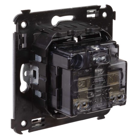 4402003 | Розетка в стену, 2P+E, с з/ш, "Avanti", "Черный квадрат"-3