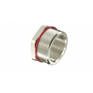 EXDR-M25M20SB | Переходник взрывозащищенный Ex d e, тип "А", М25х1,5 (наруж) - M20х1,5 (внутр), IP66/67/68, латунь никелированная