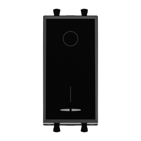 4402221 | Выключатель двухполюсный одноклавишный модульный, Avanti, Черный квадрат, 1 модуль