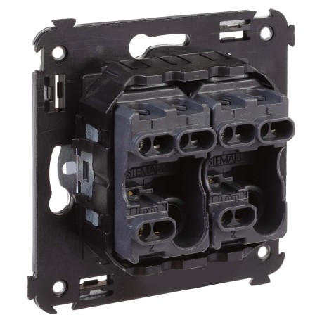 4404114 | Переключатель двухклавишный в стену, "Avanti", "Закаленная сталь"-3