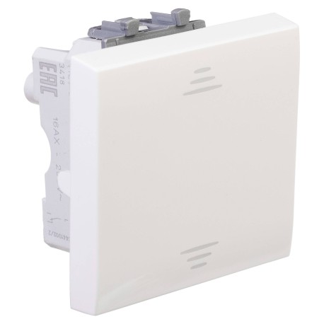 4400112 | Переключатель одноклавишный модульный, "Avanti", "Белое облако", 2 модуля-1