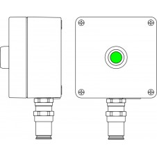 Пост управления Ex из алюминия: 1Ex d e IIC T5 Gb X IP66: Ex tb IIIB T95CDb X: Кнопка Зеленая, 1NC/1NO -1 шт.: B: ввод D5,5-13ммпод небронированный кабель в гладкой стальной трубе Dn 20мм. Ni. -1 шт.