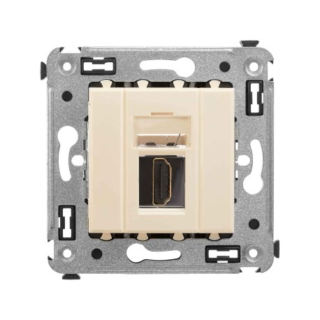 4405253 | HDMI розетка одинарная в стену, тип А-А, Avanti, Ванильная дымка