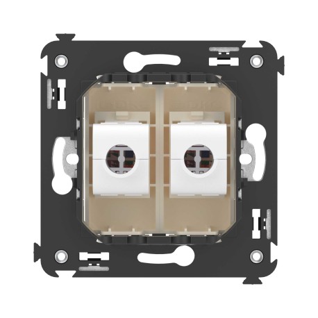 4405664 | Компьютерная розетка RJ-45 без шторки в стену, кат.5е двойная, "Avanti", "Ванильная дымка"-3