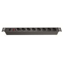 Блок розеток для 19" шкафов, 8 розеток S