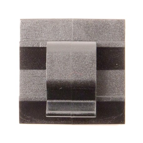 25433 | Клипса самоклеящаяся для кругл.кабеля,черная, 12.3х8х12-1