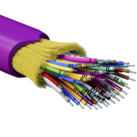 RNDT4C48MG01 | Кабель волоконно-оптический, распределительный, арамидные упрочняющие нити, для внутренней прокладки, нг(А)-HF, 48 ОВ, категория OM4 (G.651.1) плотный буфер, 0,4 кН, барабан 2000 м