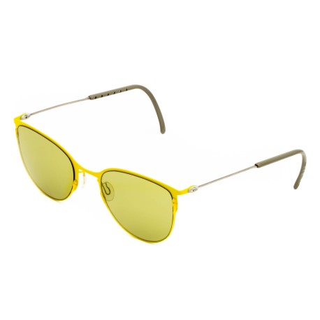 TCSDTM53010004 | Желтые солнцезащитные очки из титана с оливковыми линзами. Модель 04