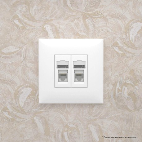 4400464 | Компьютерная розетка RJ-45 в стену, кат.5e двойная, "Avanti", "Белое облако"-5