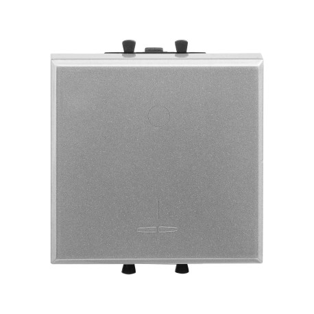 4404222 | Выключатель двухполюсный одноклавишный модульный "Avanti", "Закаленная сталь", 2 модуля