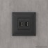 4412543 | USB зарядное устройство в стену, Avanti, Черный матовый