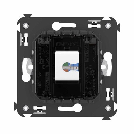 4402673 | Компьютерная розетка RJ-45 без шторки в стену, кат.6А одинарная, "Avanti", "Черный квадрат"-3