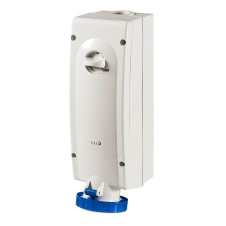 Розетка наружной уст. с механической блокировкой и боковым расположением разъема IP67 63А 2P+E 230В