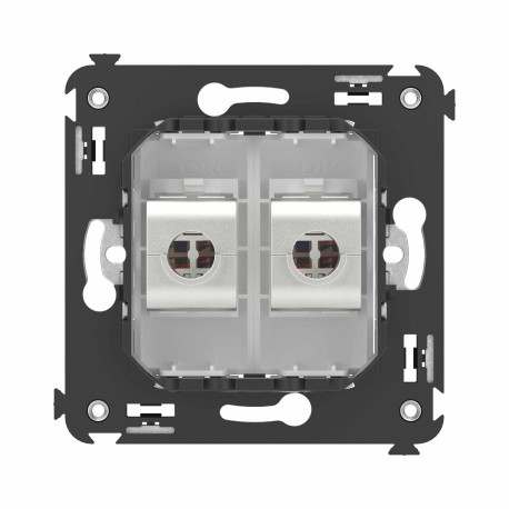 4400774 | Компьютерная розетка RJ-45 без шторки в стену, кат.6А двойная экранированная, "Avanti", "Белое облако"-3