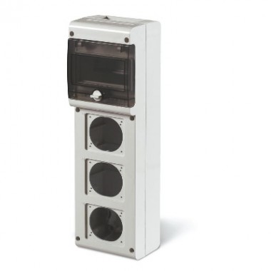 DIS6323500 | Корпус на 6 модулей и 3 поста с основанием 70х87 мм.