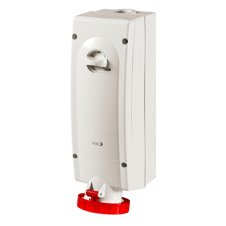 DIS5616386 | Розетка наружной уст. с механической блокировкой и боковым расположением разъема IP67 63А 3P+E 400В