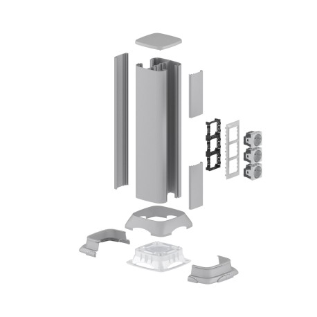 19554 | Алюминиевая колонна 0,5 м, цвет темно-серебристый металлик-2