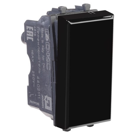 4402111 | Переключатель модульный, "Avanti", "Черный квадрат", 1 модуль-1