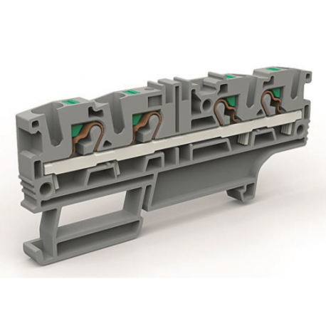 ZEFC420BL | Проходная клемма 4 точки подключения на 4 кв.мм синяя